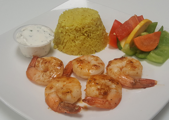 Shrimp Kabob Dinner Plate
